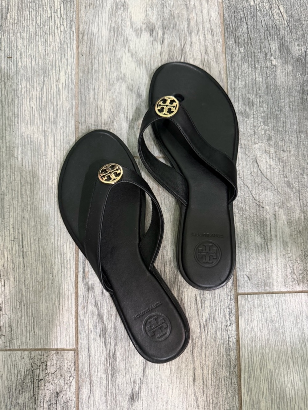 Black Tory Burch Women's Thong Sandals